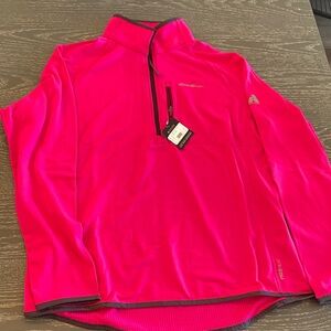 Eddie Bauer Fuchsia Quarter-Zip Pullover